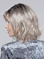 DESTINY by ELLEN WILLE in DARK SNOW ROOTED 56.60.48 | Lightest Brown Blended with Grey and Pearl White with Shaded Roots