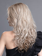 DIVA by ELLEN WILLE in CHAMPAGNE ROOTED 24.14.20 | Lightest Ash Blonde, Medium Ash Blonde, and Light Strawberry Blonde blend with Dark Shaded Roots