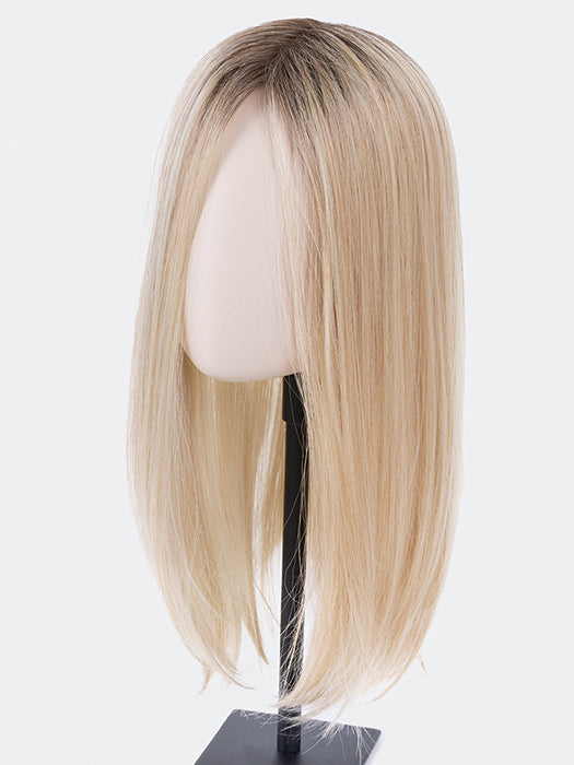 DREAM by ELLEN WILLE in SANDY BLONDE ROOTED 22.16.25 | Light Neutral Blonde, Medium Blonde, and Lightest Golden Blonde blend with dark shaded roots