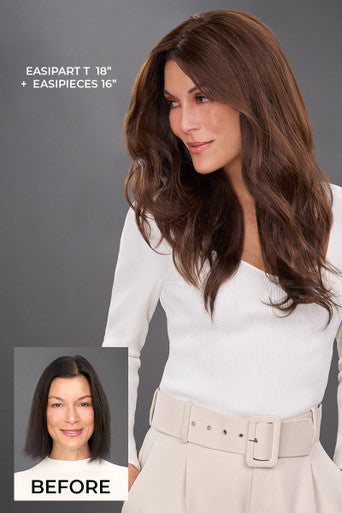easiPart T 18" brunette hair topper