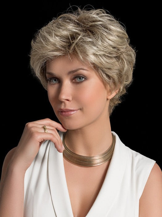 CHARME SOFT by ELLEN WILLE in CHAMPAGNE ROOTED 24.22.14 | Lightest Ash Blonde and Light Neutral Blonde with Medium Ash Blonde Blend and Shaded Roots