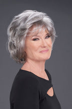 Hillary grey wig side
