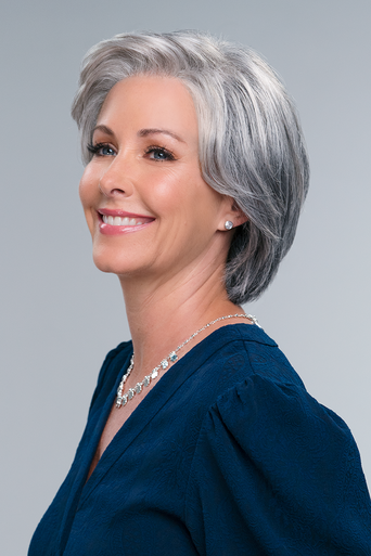 Hillary grey wig side2