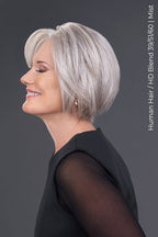 Ignite Human Hair grey wig side