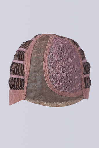 Lace front mono part wig cap front