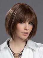 MOOD DELUXE by ELLEN WILLE in CHOCOLATE MIX 8.30.27 | Medium Brown and Light Auburn with Dark Strawberry Blonde Blend *Style has been cut*