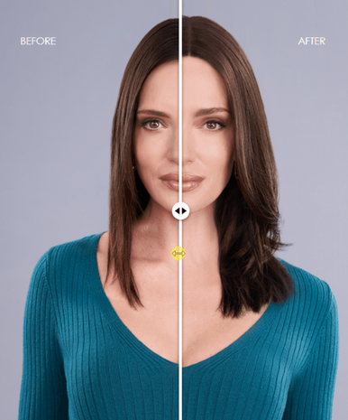 before-after Top Trend Lace HD Straight 14" brunette topper