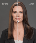 before-after Top Trend Lace HD Straight 18" brunette topper alt-slider