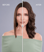 before-after Top Trend Lace HD Wavy 14" brunette topper