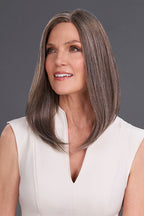 Top Form Lace Human Hair 14" grey topper side