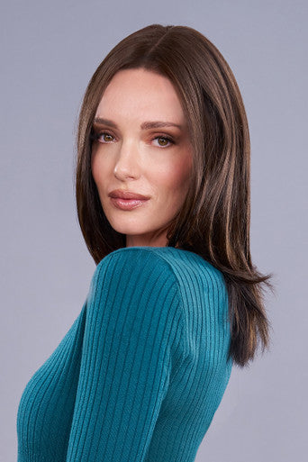 Top Trend HD Straight 14" brunette topper side