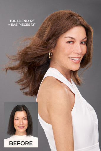 Top Blend brunette hair topper