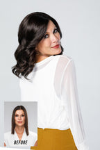 Top Coverage Wavy 12" synthetic hair topper