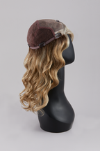 Top Coverage Wavy 12" blonde hair topper base design