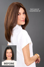 Top Flex brunette hair topper
