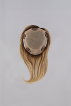 Top Form 12" human hair topper flat lay