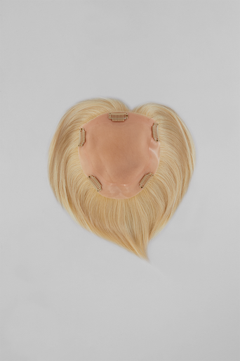 Top Form 8" human hair topper  flat lay