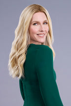Top Form Lace Human Hair 18" blonde topper side