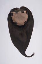 Top Form Lace Human Hair 14" brunette topper flat lay