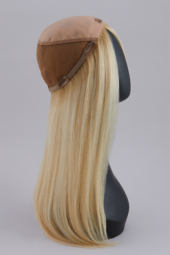 Top Full 18" human hair topper base design