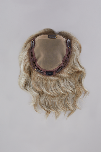 Top Wave 12" blonde hair topper flat lay