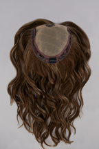 Top Wave 18" brunette hair topper flat lay