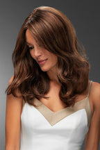 Angie brunette wig side