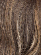COFFEE BROWN LIGHTED 8.6.20 | Medium Brown and Dark Brown with Light Strawberry Blonde Blend with Highlights Throughout and Concentrated in the Front