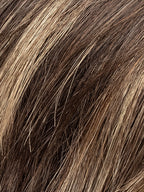 COFFEE BROWN LIGHTED 6.20.27 | Dark Brown and Light Strawberry Blonde with Dark Strawberry Blonde Blend with Highlights Throughout and Concentrated in the Front