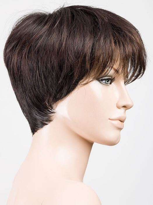 ESPRESSO LIGHTED 2.6.8 | Black/Dark Brown Blend with Medium Brown Highlights Throughout and Concentrated in the Front with Shaded Roots