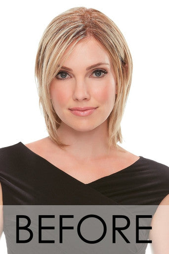 Before Top Form 8" human hair topper