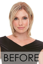 Before Top Form 8" human hair topper