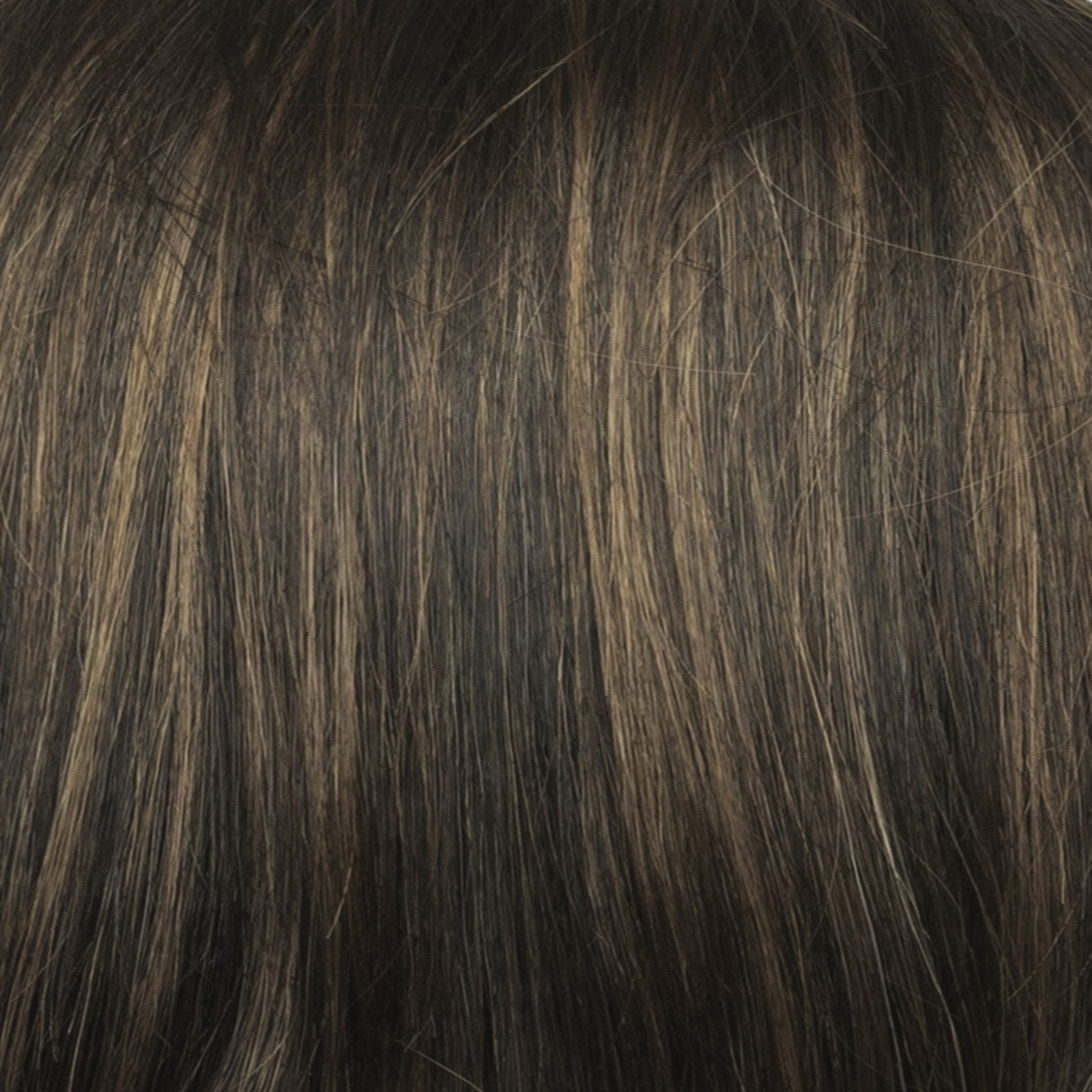 Brown Sable  -  A neutral medium brown base with cool light brown highlights. With face-framing strands, this will brighten any complexion.