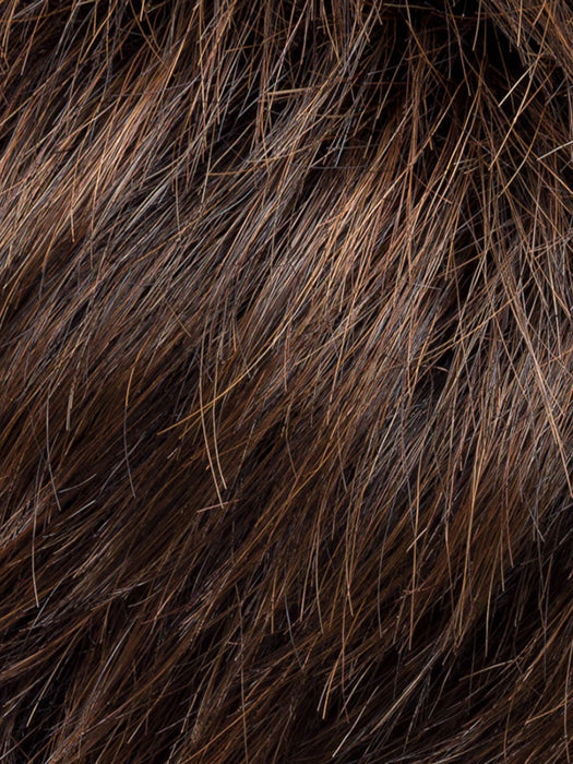DARK CHOCOLATE ROOTED 6.4.30 | Dark Brown, Darkest Brown, and Light Auburn Blend with Shaded Roots
