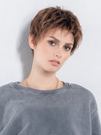 CHAT by Ellen Wille in CHOCOLATE ROOTED 830.27.33 | Medium Brown, Light Auburn, Dark Strawberry Blonde, and Dark Auburn Blend with Shaded Roots