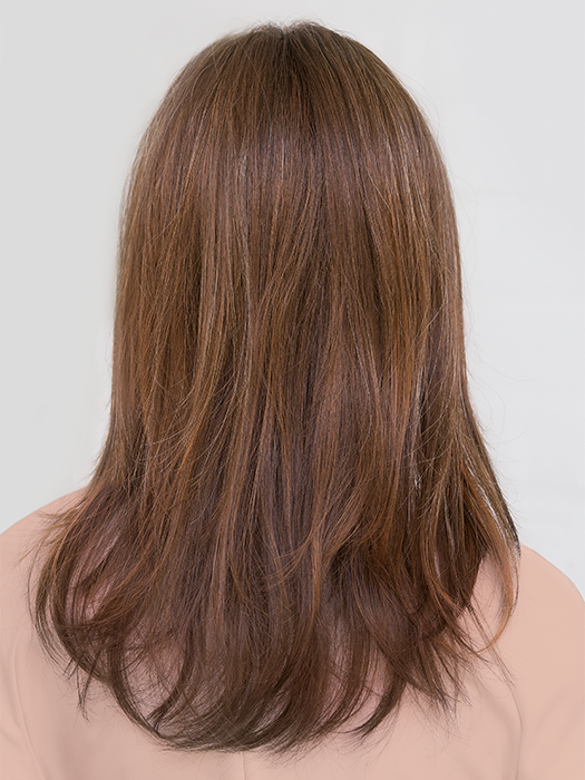 GLAMOUR MONO by ELLEN WILLE in CHOCOLATE ROOTED 830.6 | Medium Brown, Light Auburn, and Dark Brown blend with Dark Shaded Roots