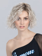 DANCE MONO PART by Ellen Wille in SILVER BLONDE ROOTED 60.23 | Pearl White and Lightest Pale Blonde Blend with Shaded Roots