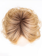SAHARA BEIGE ROOTED 26.20.25 | Light Golden Blonde, Light Strawberry Blonde, and Lightest Golden Blonde blend with Dark Shaded Roots