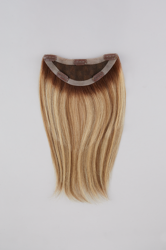 easiCrown 12" blonde hair topper flat lay