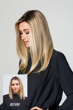 easiPart Medium HD 18" blonde hair topper