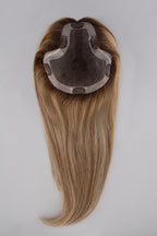 easiPart T 18" brunette hair topper flat lay