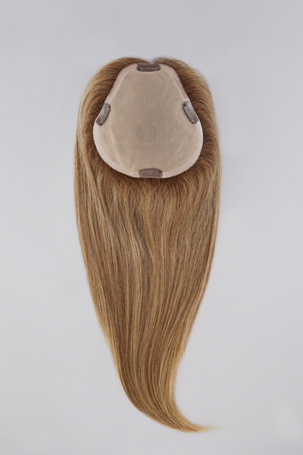 easiPart XL French 28" brunette hair topper flat lay