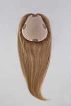 easiPart XL French 28" brunette hair topper flat lay