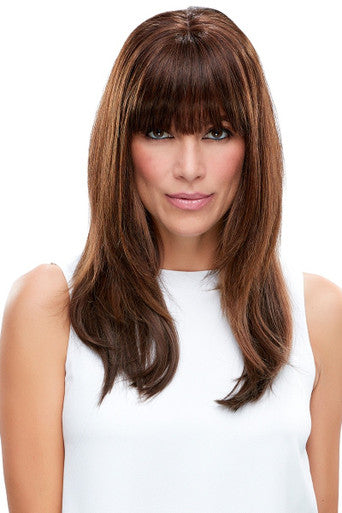 easiFringe human hair brunette topper