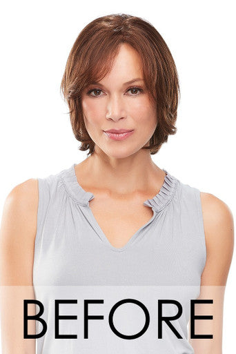 Before easiPart French 8" brunette topper