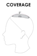 easiPart 18" hair topper placement