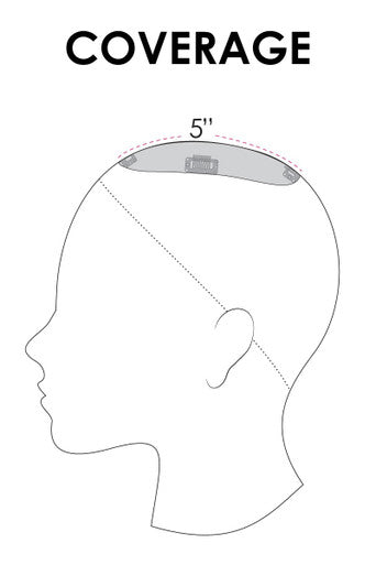 easiPart French 8" hair topper placement