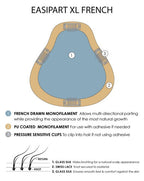 easiPart XL French 12" hair topper base design