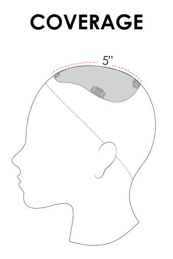 easiPart XL HD 18" brunette hair topper placement
