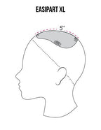 easiPart XL 8" blonde hair topper placement